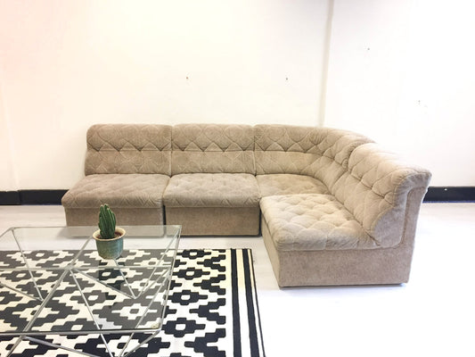 Vintage Laauser Design elementen bank in de stijl van De Sede