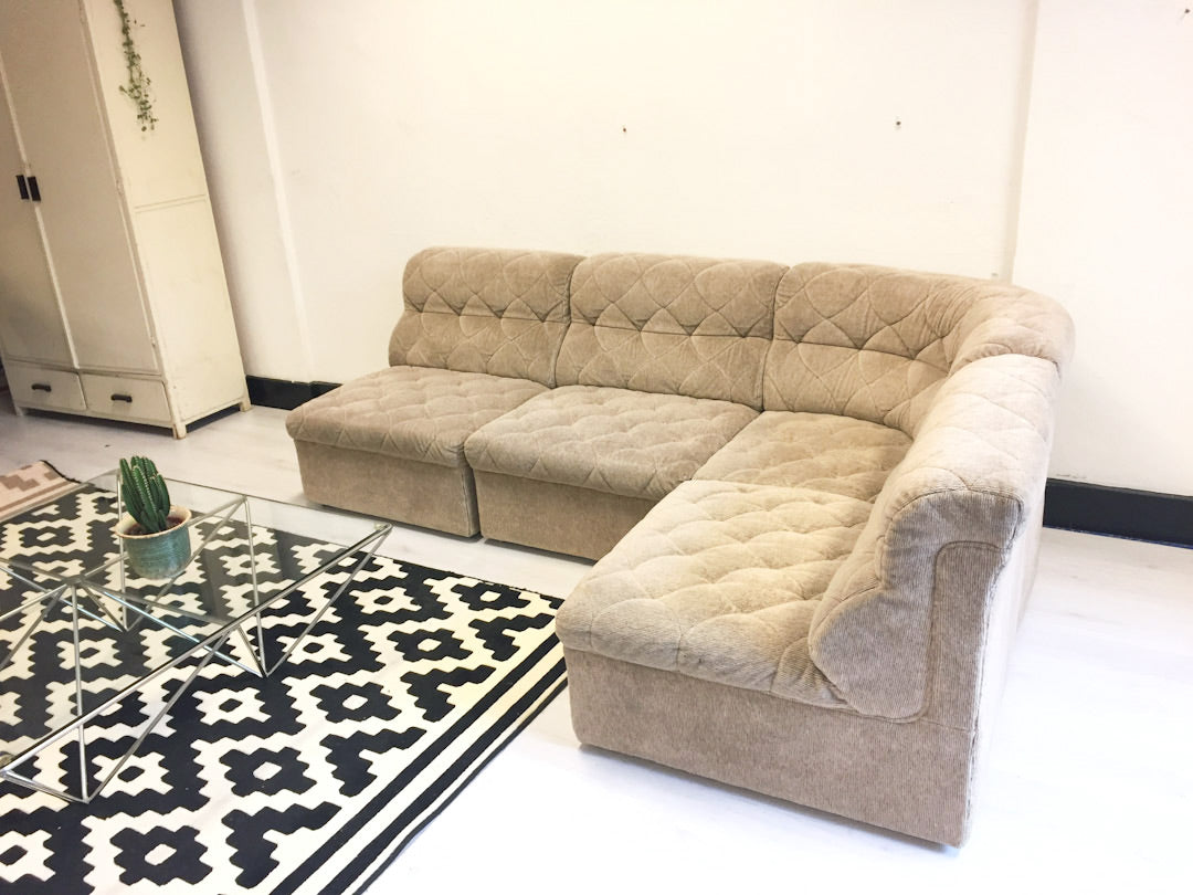 Vintage Laauser Design elementen bank in de stijl van De Sede