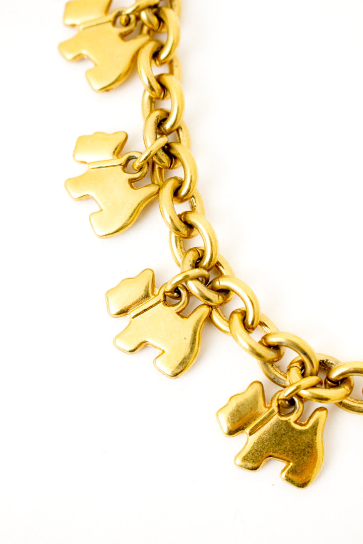 Vintage Agatha Paris ketting met bedels van terriers