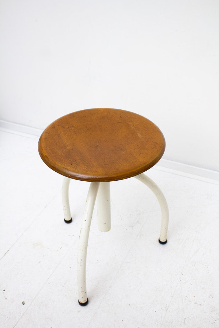 Vintage industriële kruk Oostwoud Franeker