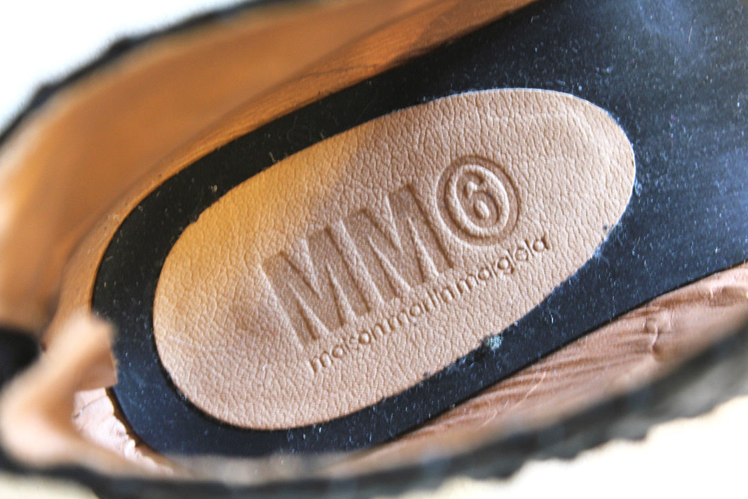 MM6 sandalen zwart slangenleer Maison Martin Margiela maat 36
