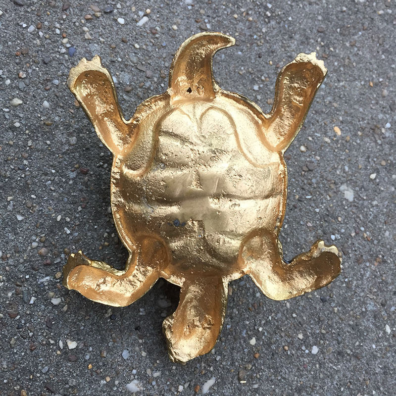 Messing schildpad asbak
