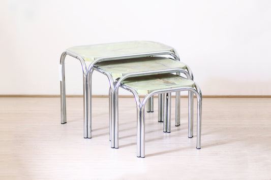 Mintgroene vintage marmer fineer mimiset