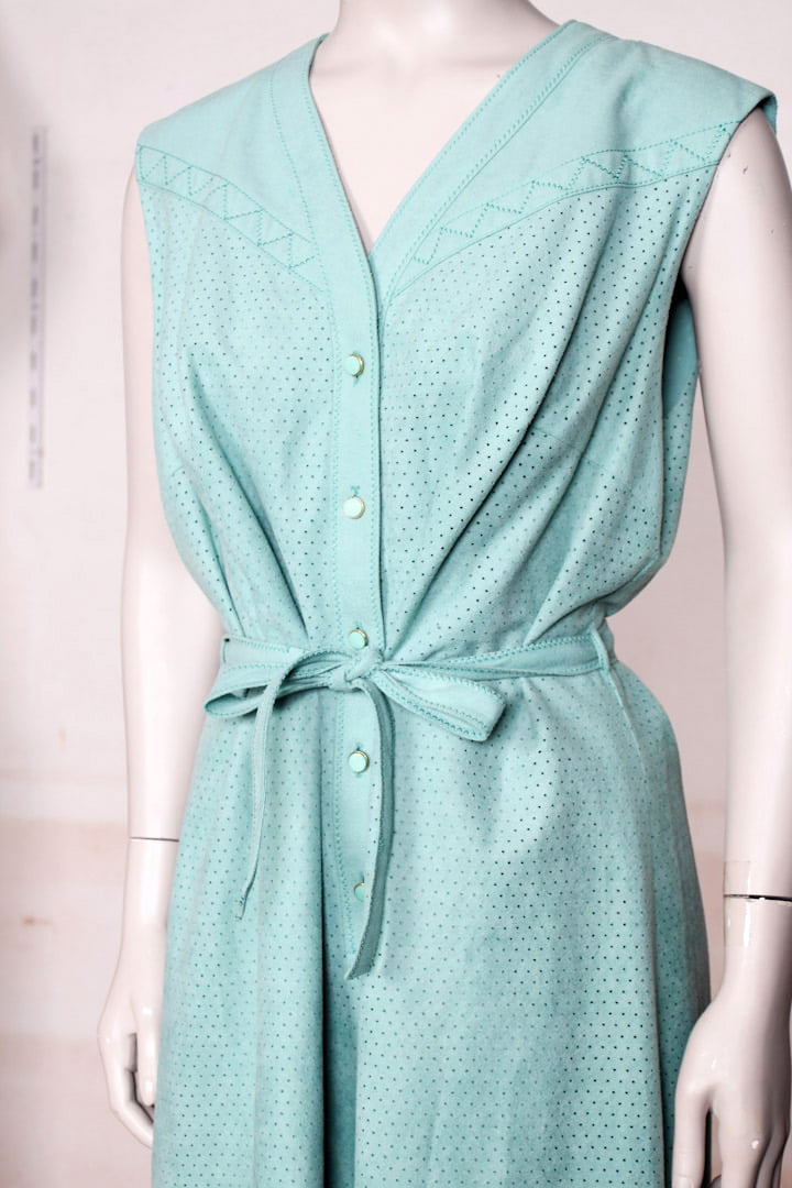 Mintgroene jurk mouwloos