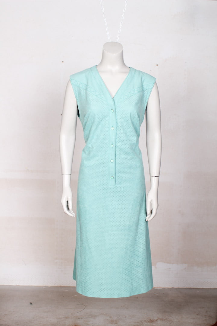 Mintgroene jurk mouwloos