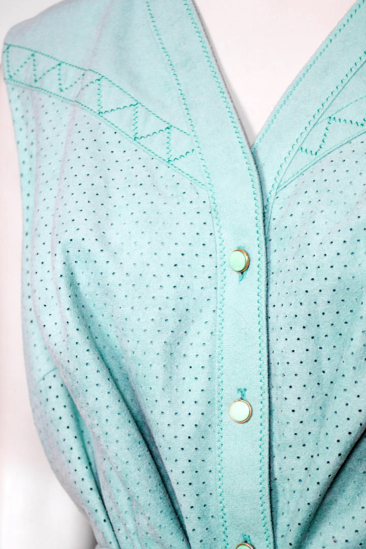 Mintgroene jurk mouwloos