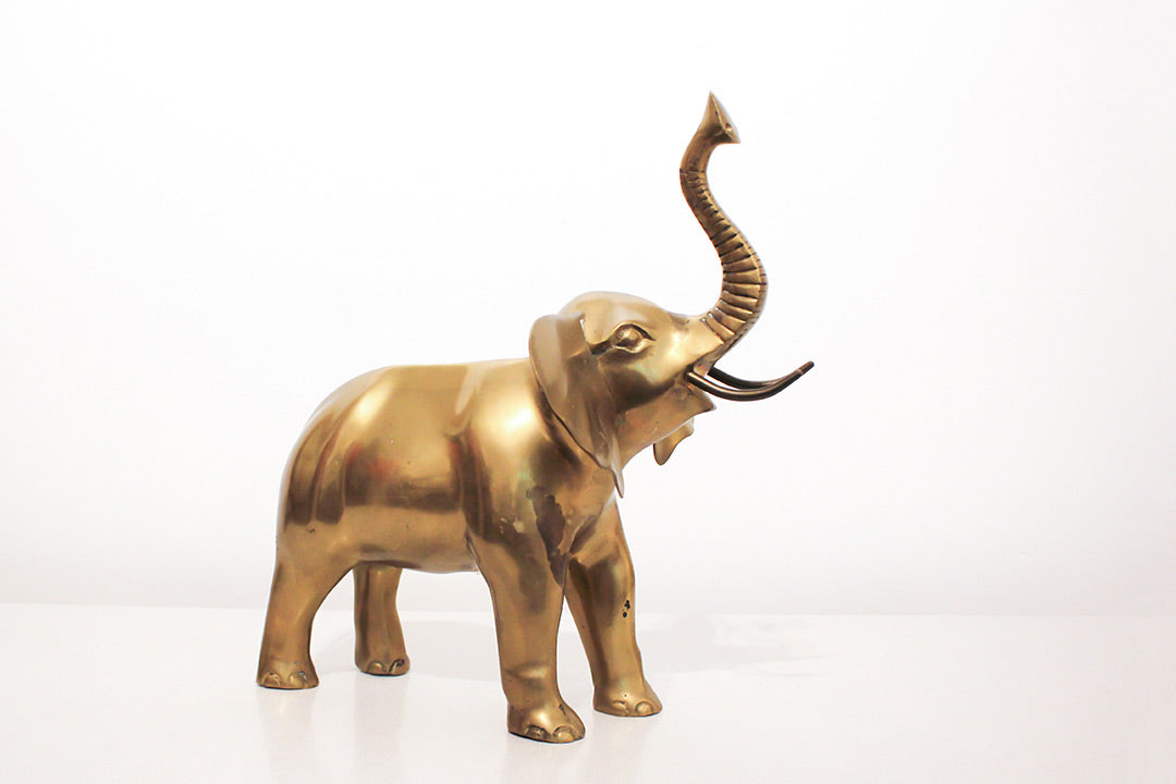 Olifant beeld messing