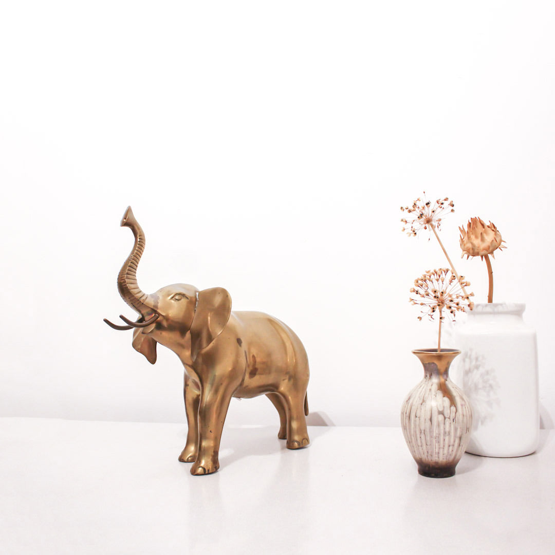 Olifant beeld messing