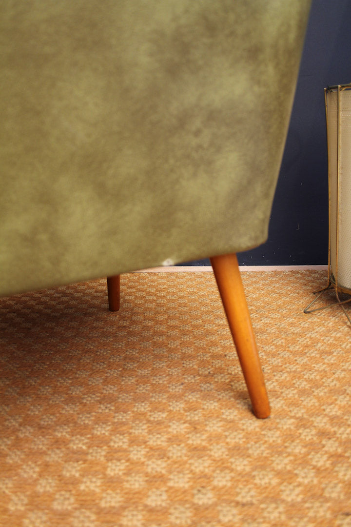 Groene cocktail stoeltjes / vintage club chairs jaren 60