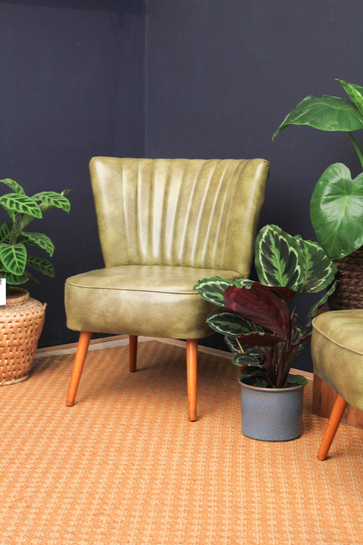 Groene cocktail stoeltjes / vintage club chairs jaren 60