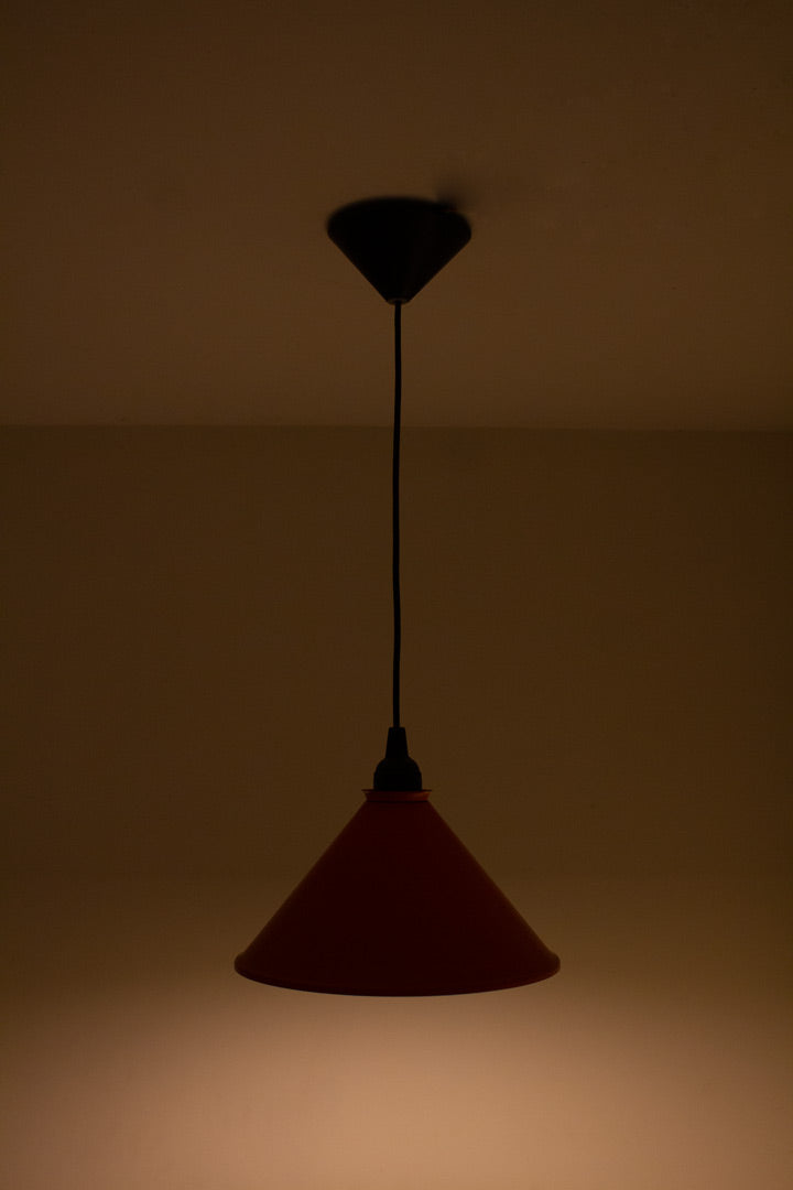 Oranje vintage hanglamp van metaal