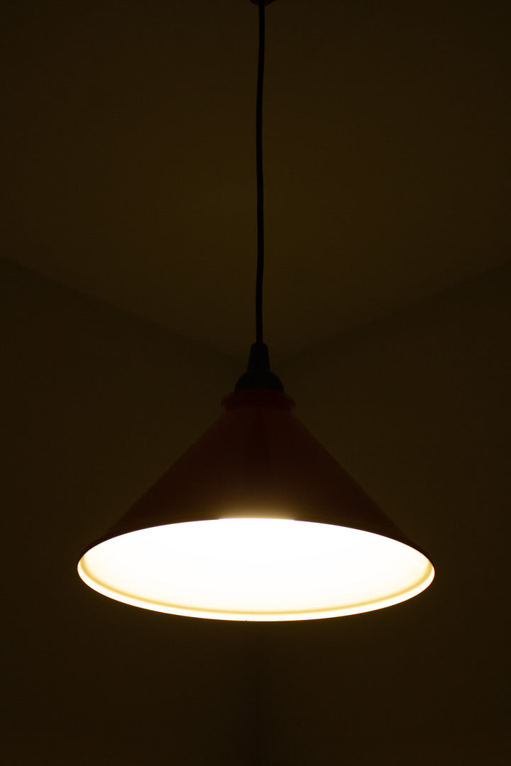 Vintage metalen oranje hanglamp