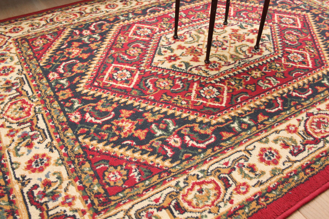 Oriental vloerkleed rood blauw