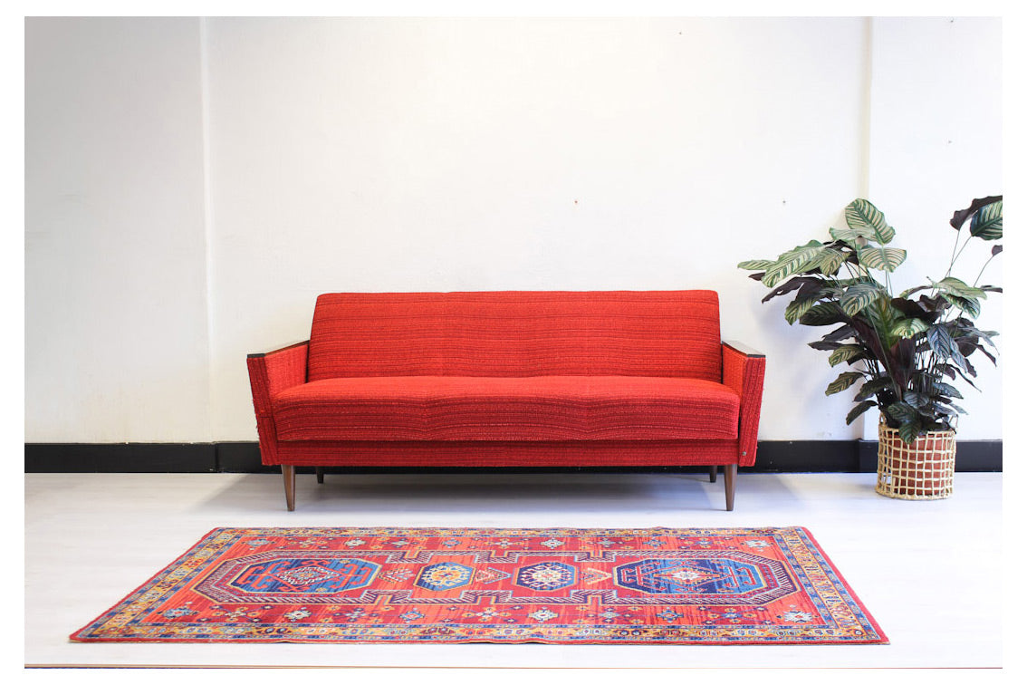 Rood vintage sofabed jaren 60