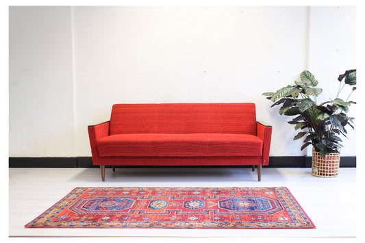 Rood vintage sofabed jaren 60