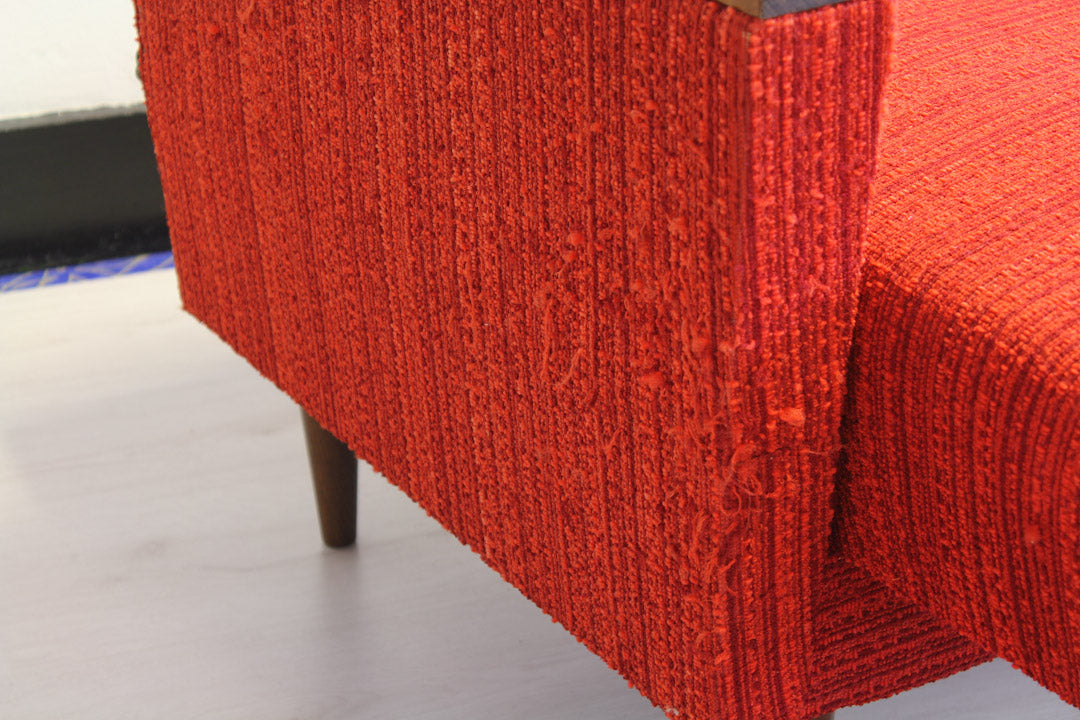 Rode vintage sofabed jaren 60