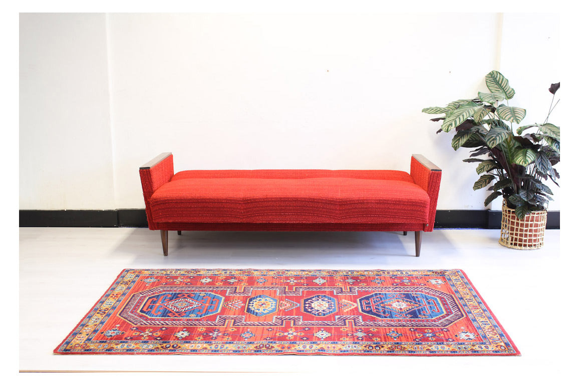 Rood vintage sofabed jaren 60