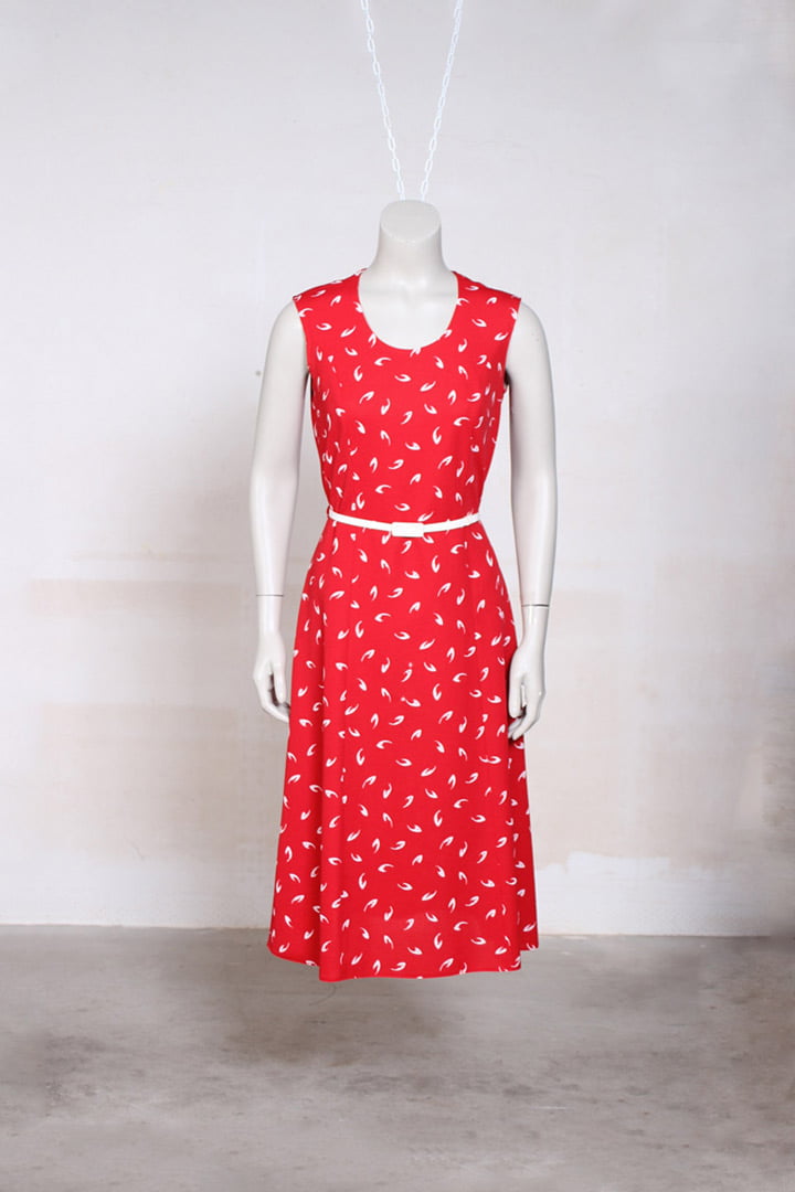 Vintage rode zomerjurk