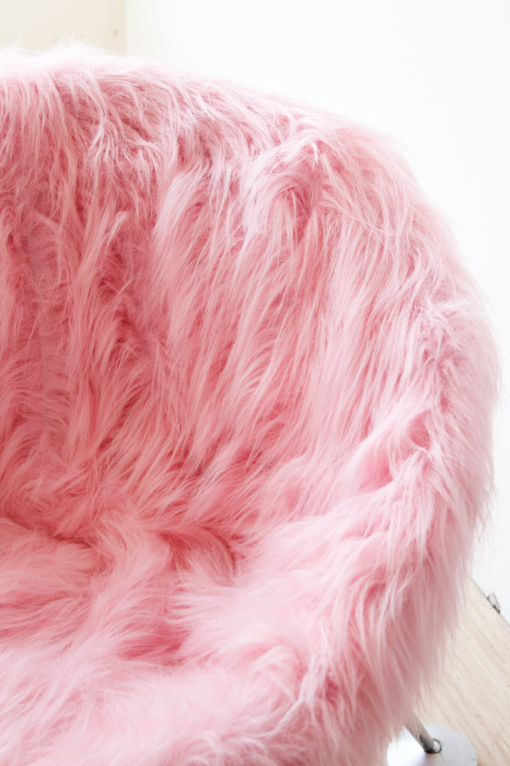 Pop Art roze furry stoel