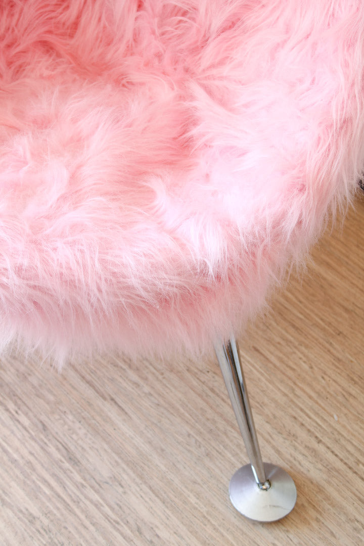 Pop Art roze furry stoel
