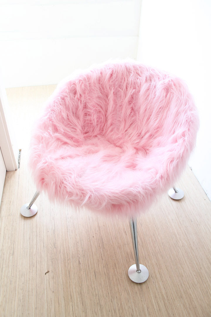 Pop Art roze furry stoel