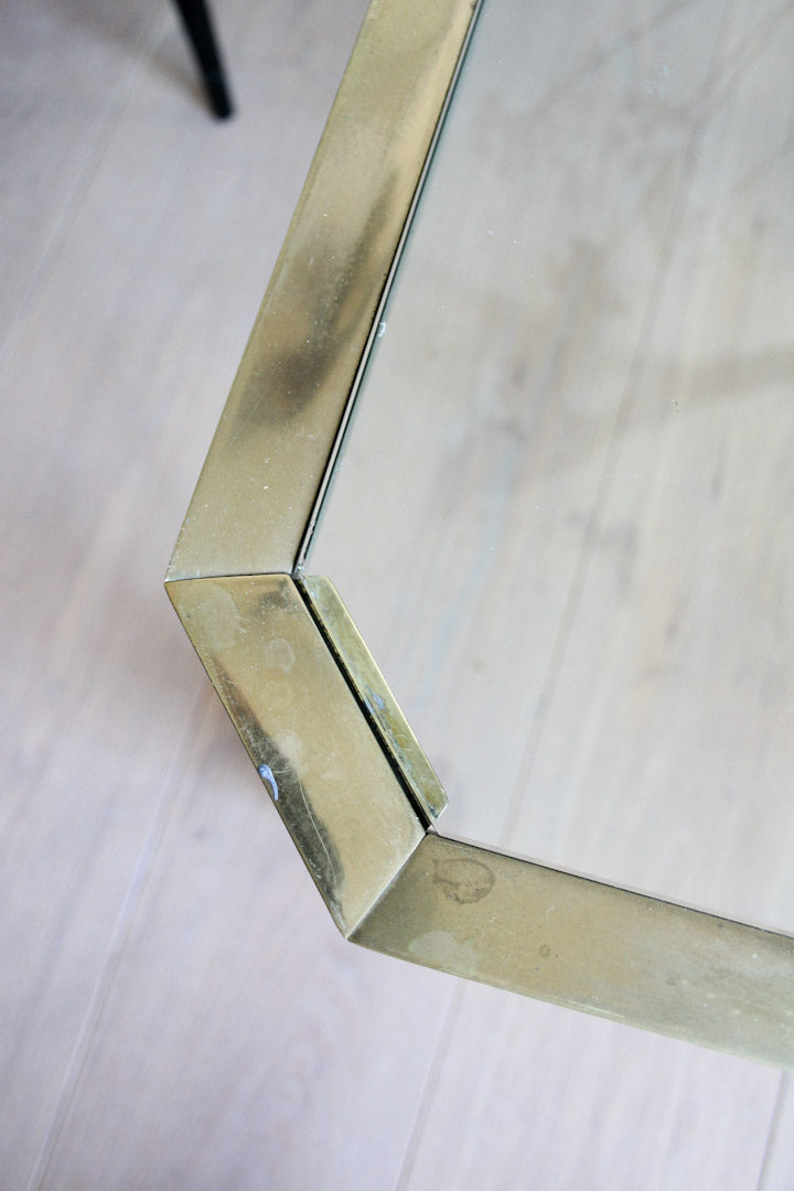 Jaren 70 Peter Ghyczy messing salontafel
