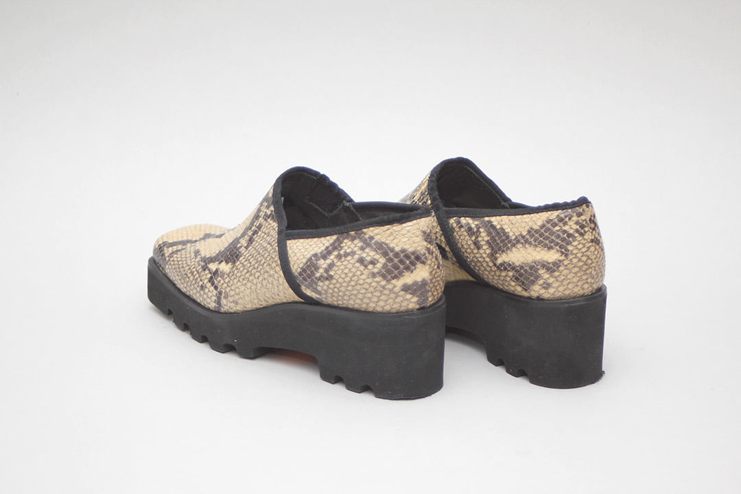 Slangenleren plateau schoenen