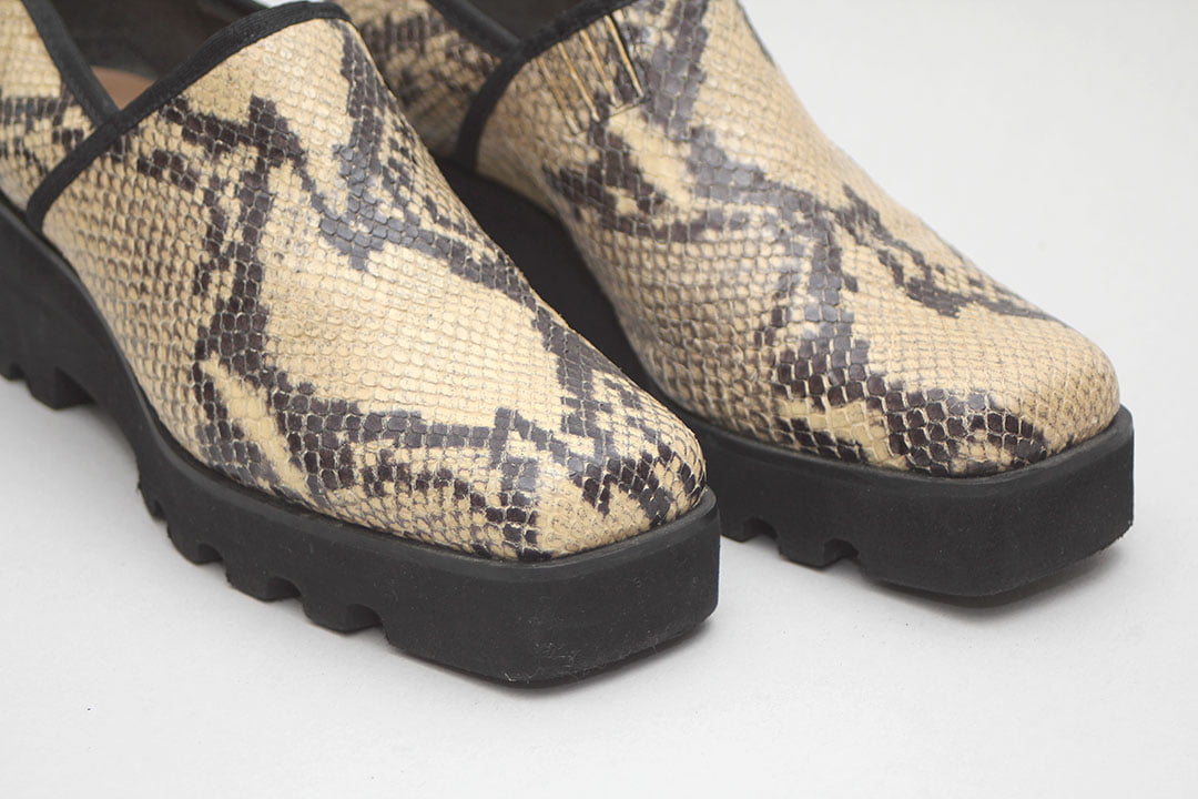 Slangenleren plateau schoenen