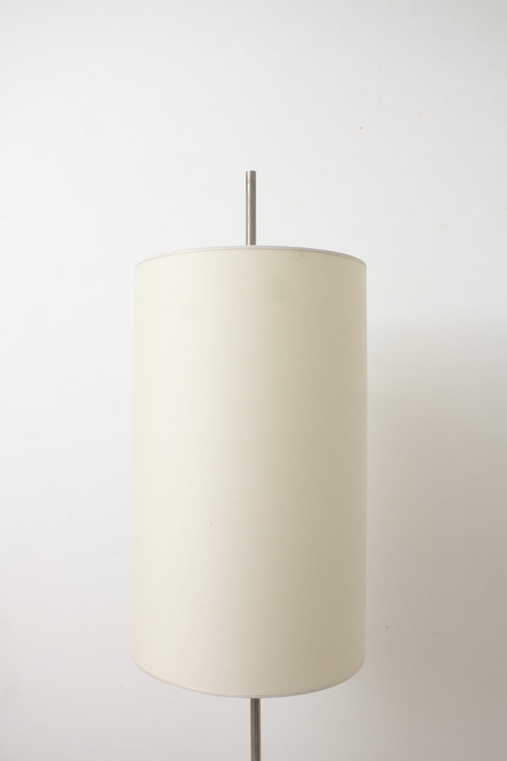 50's vloerlamp chroom met witte kap