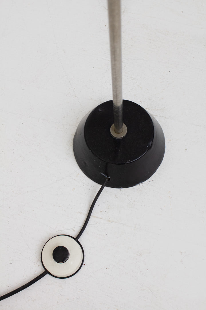 50's vloerlamp chroom met witte kap