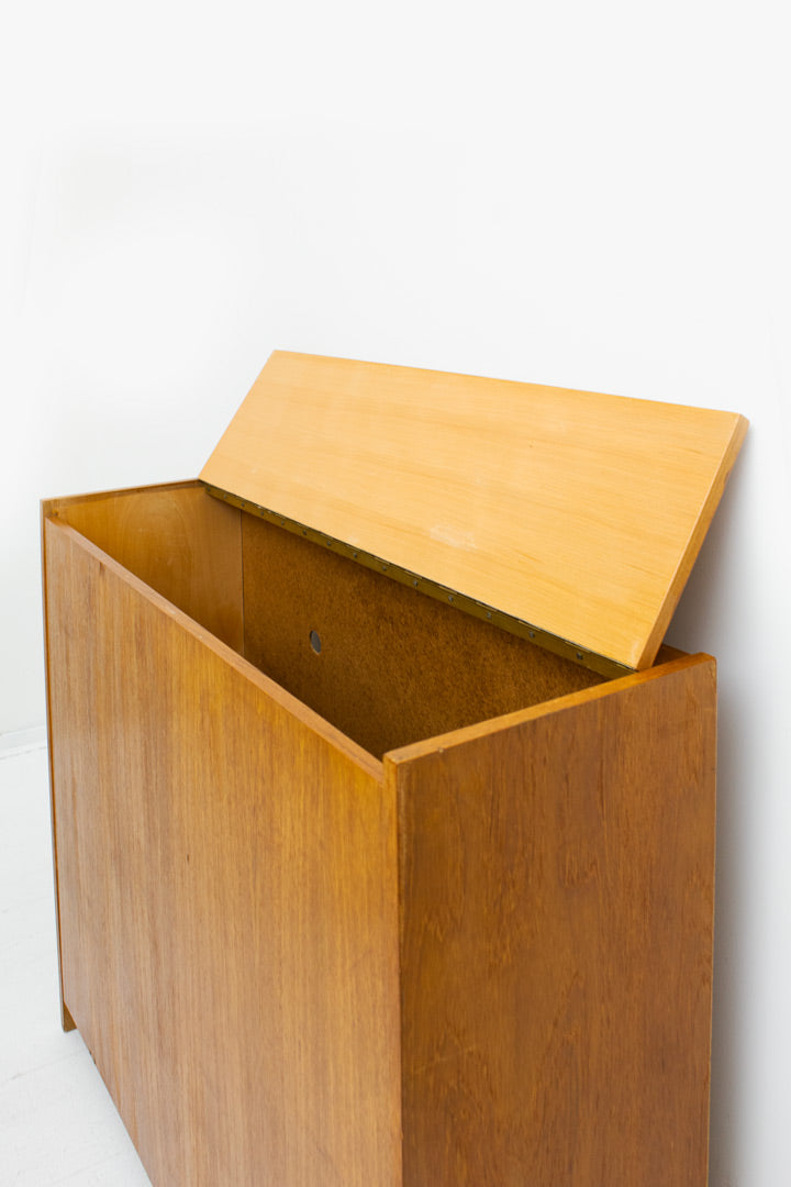 Teakhouten vintage opbergkist/dekenkast