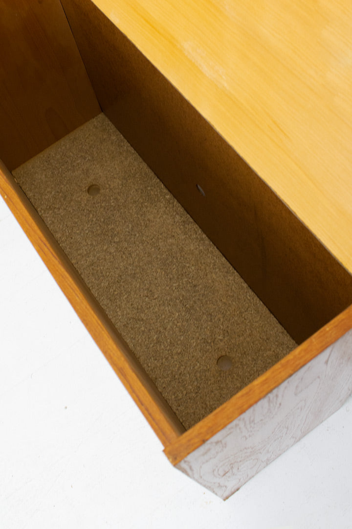 Teakhouten vintage opbergkist/dekenkast