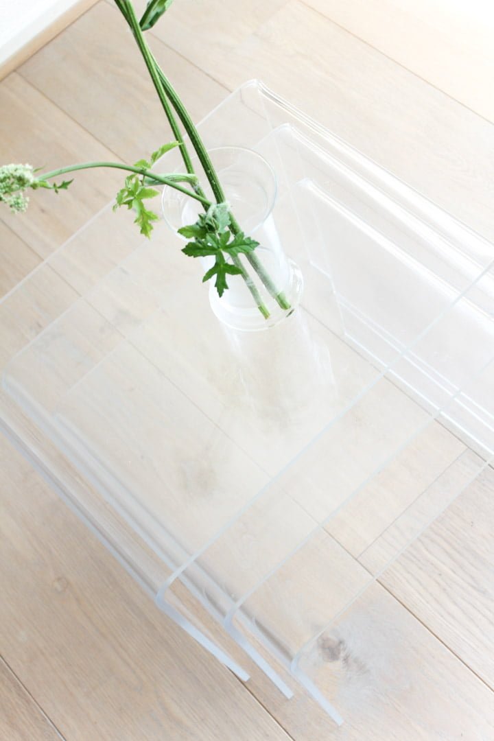 Vintage transparante plexiglas mimiset