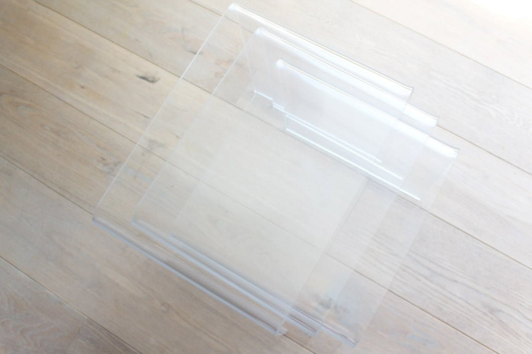 Vintage transparante plexiglas mimiset