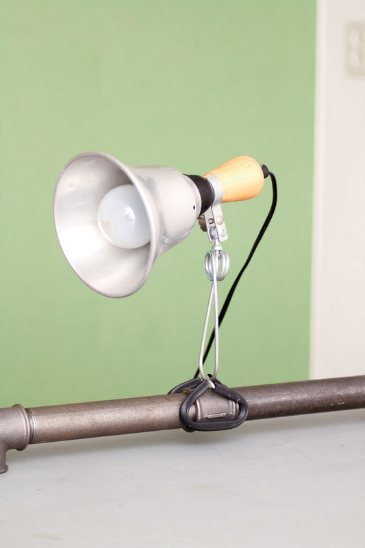 Aluminium vintage IKEA klemlamp