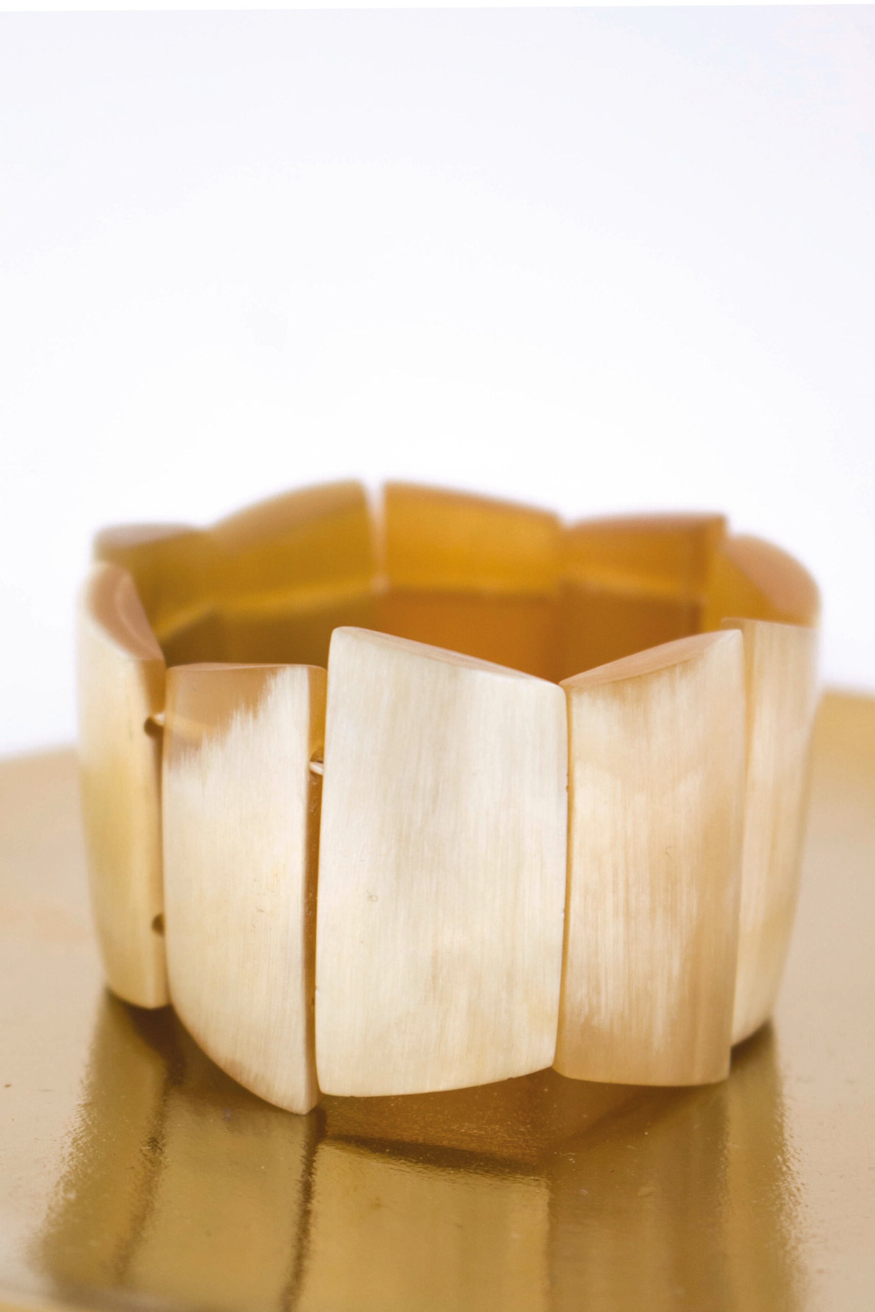 Vintage armband kralen van hoorn
