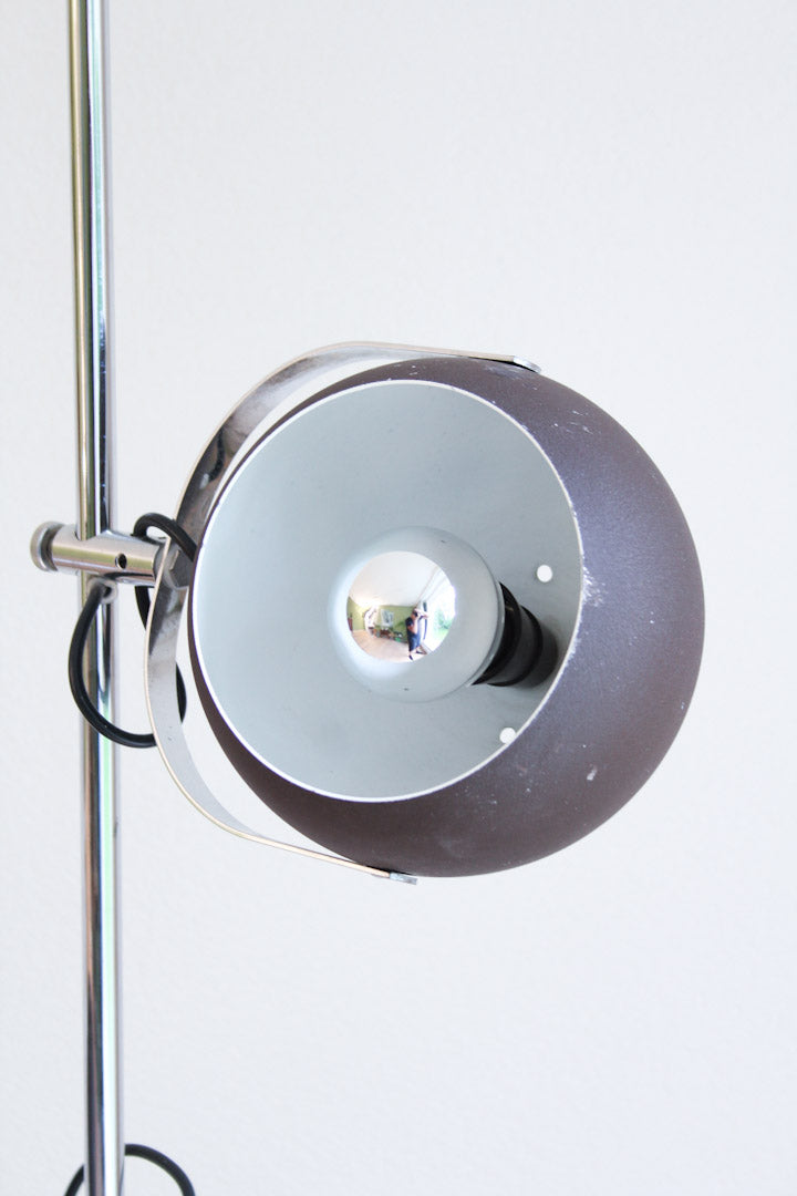 vintage bollenlamp Herda bruin