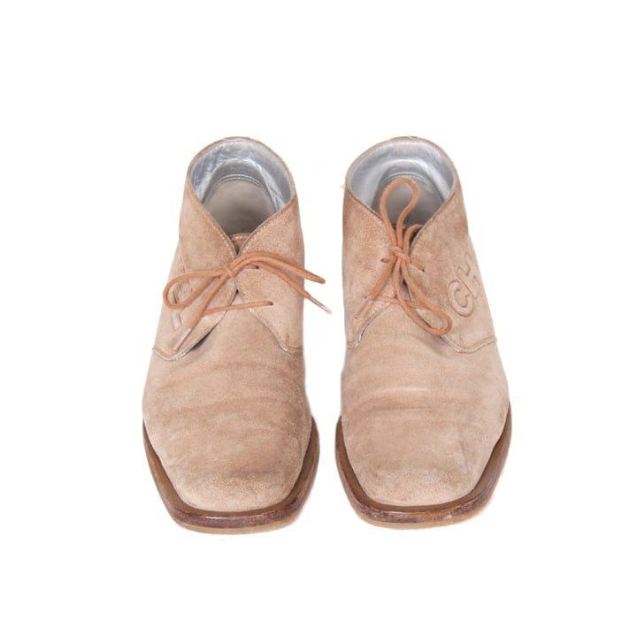 Beige suède vintage Chanel schoenen