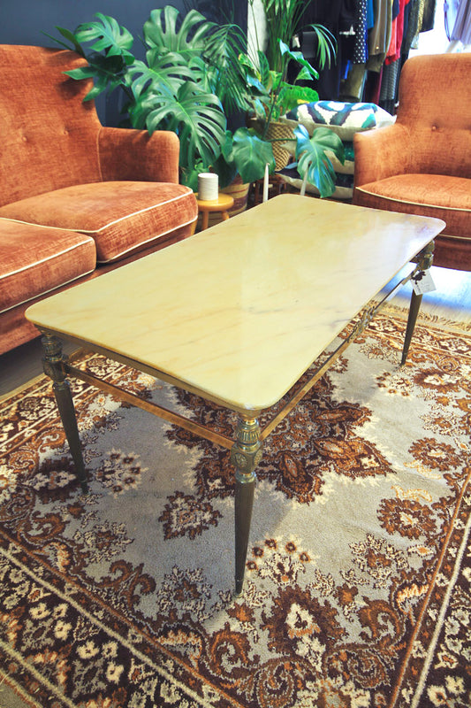 vintage franse marmeren salontafel