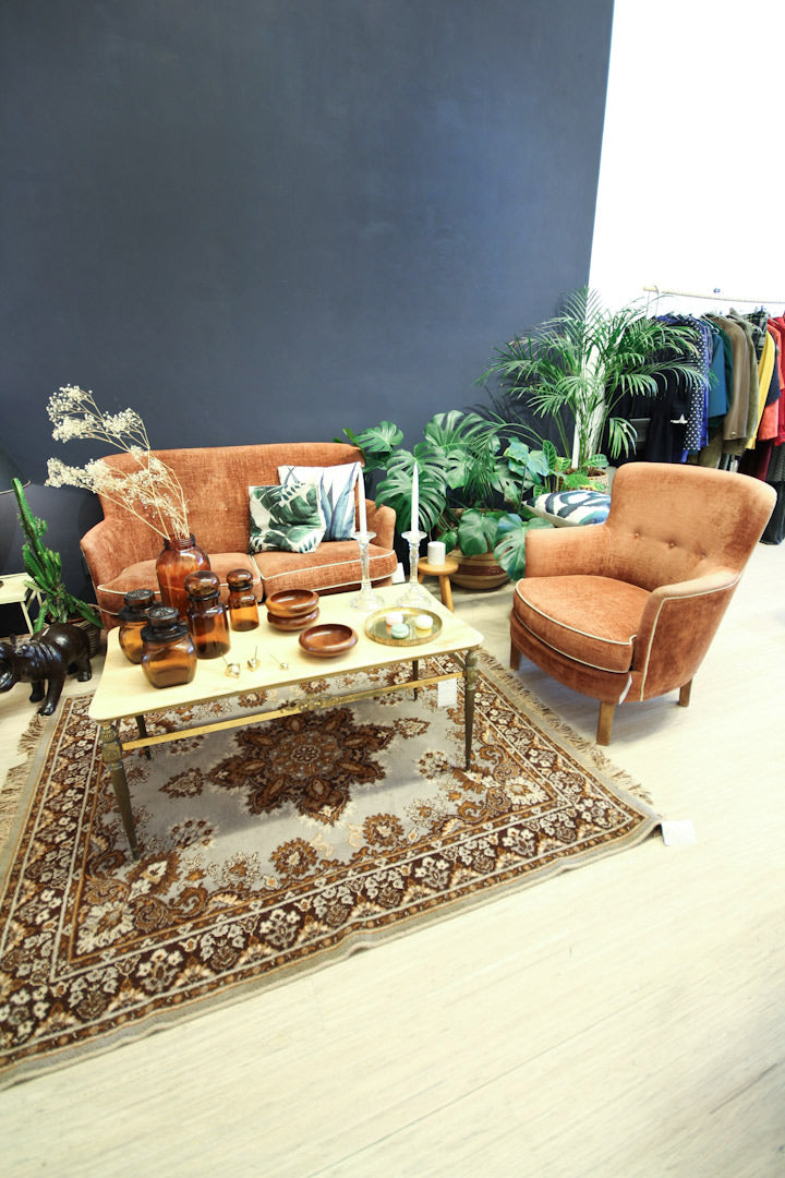 Vintage gele onyx salontafel marmer