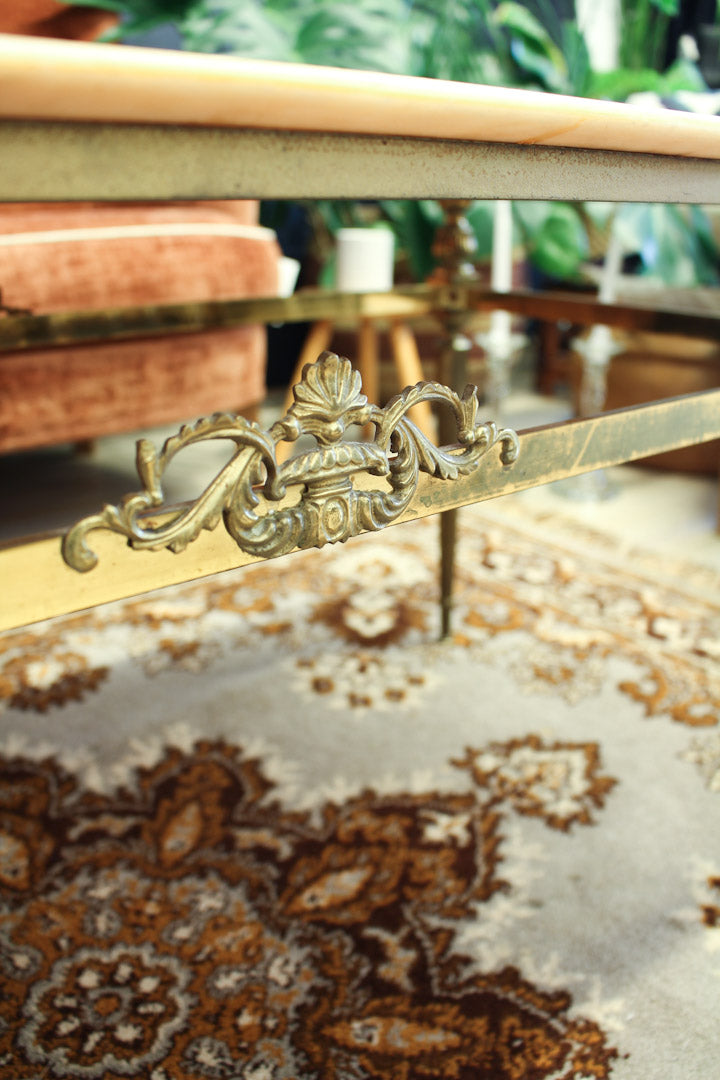 Vintage gele onyx salontafel marmer