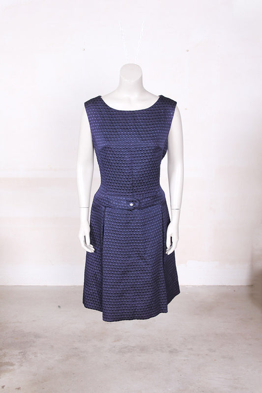 donkerblauwe cocktailjurk