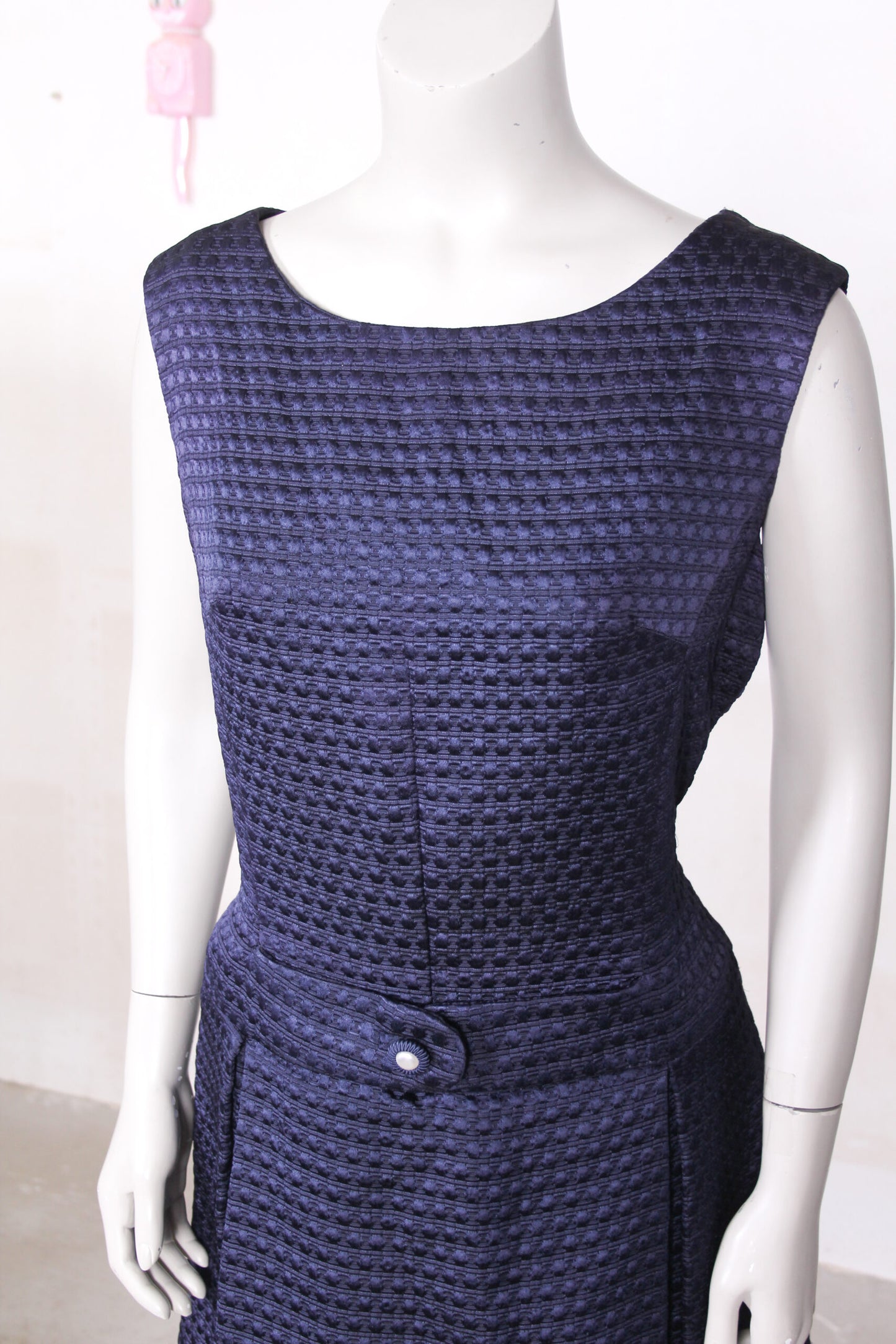 Donkerblauwe cocktailjurk