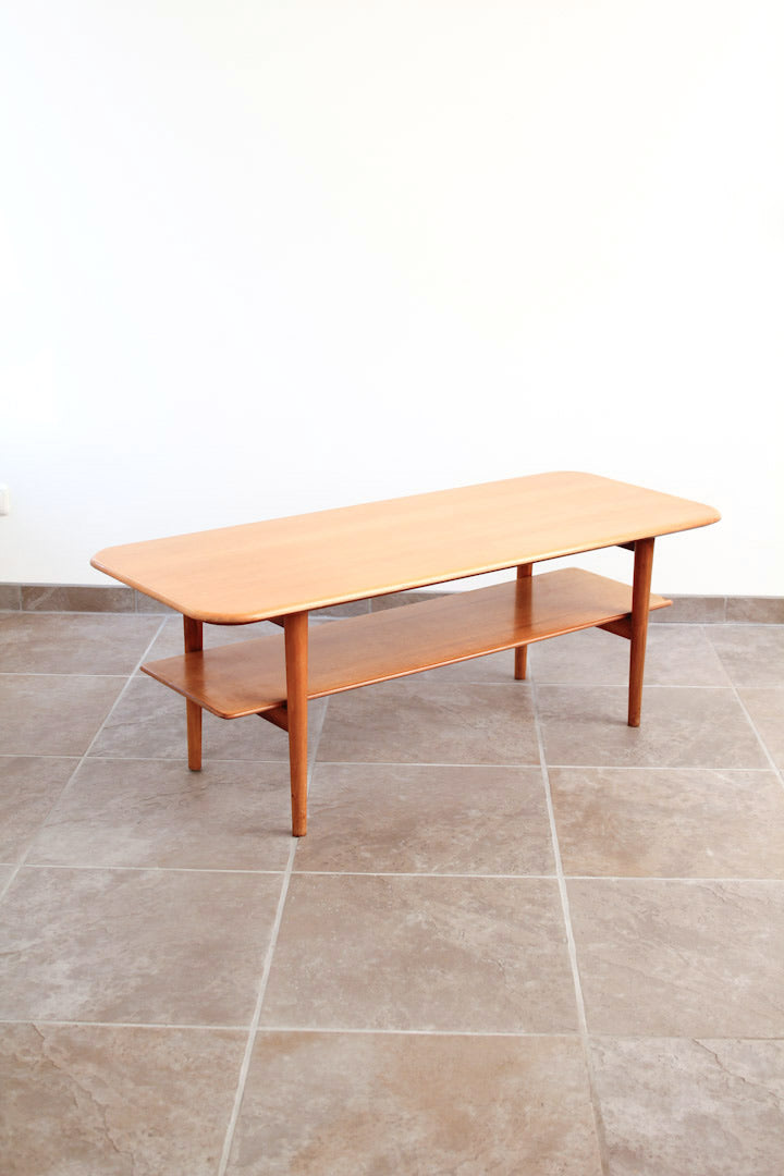 Vintage blonde salontafel beuken