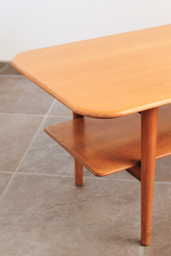 Vintage blonde salontafel beuken