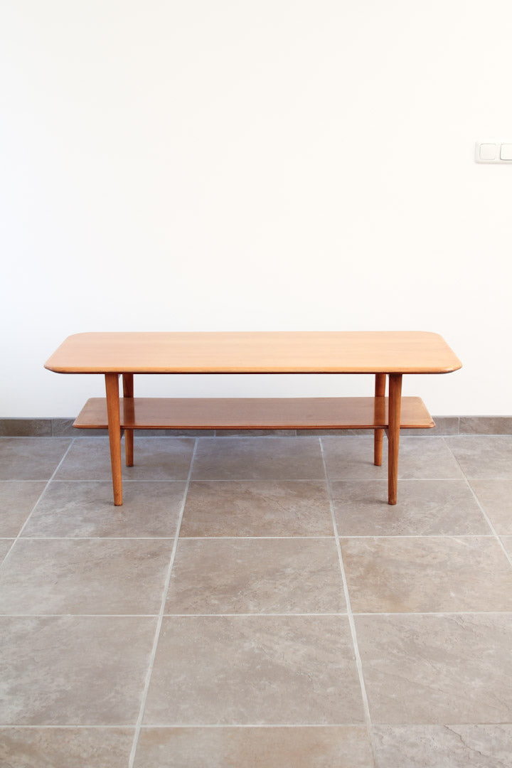 Vintage blonde salontafel beuken