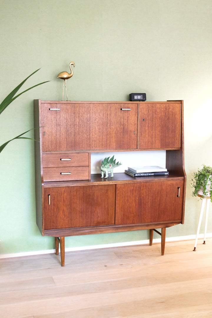 Sixties vintage highboard kast