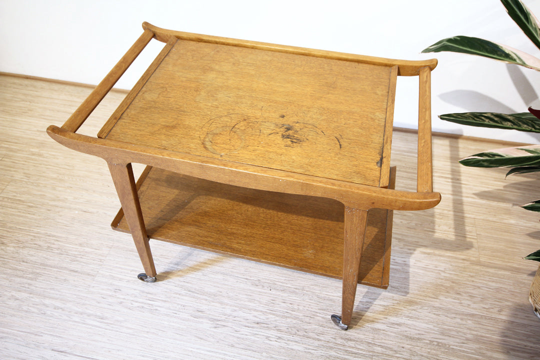 Vintage houten serveerwagen