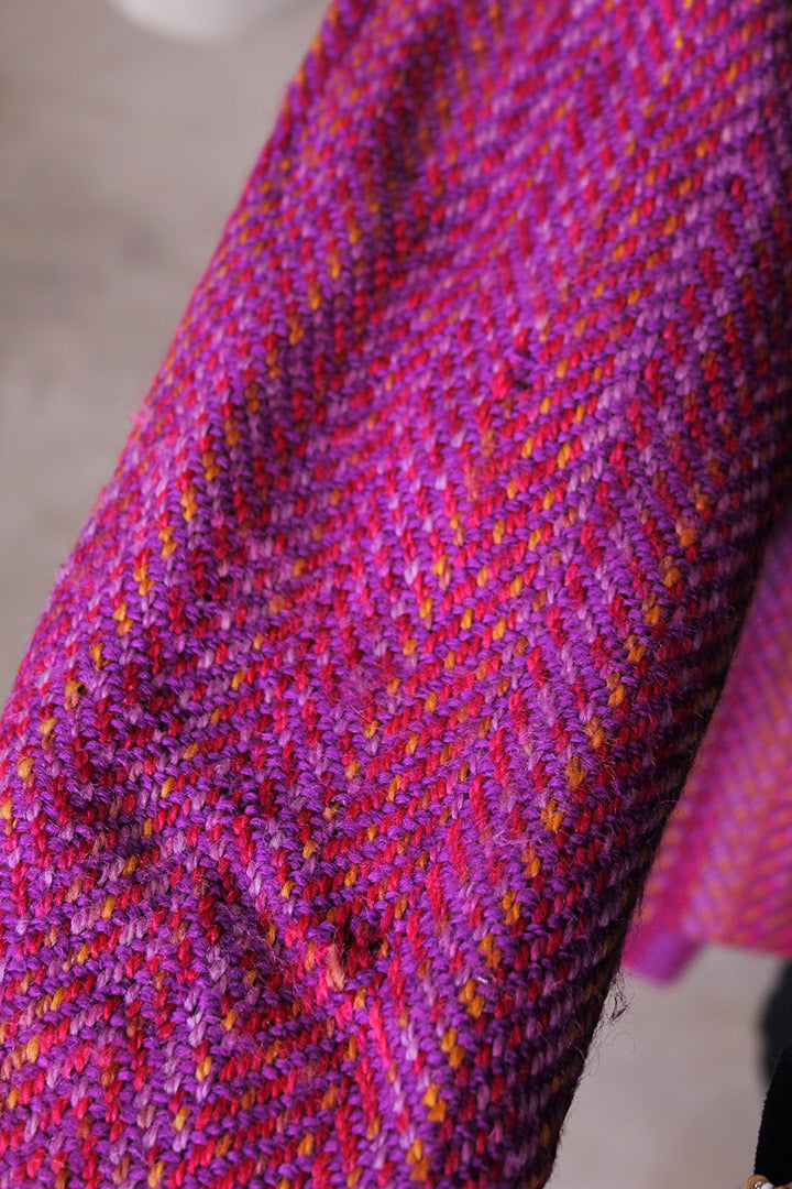 Vintage roze boucle jasje jaren 60