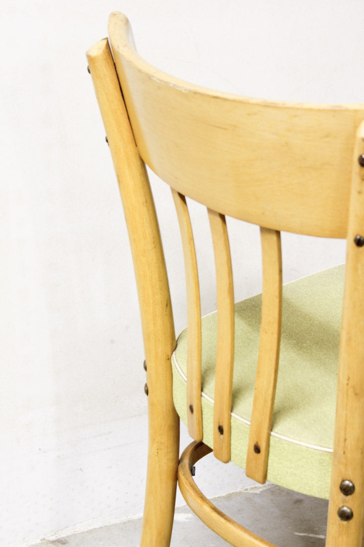 Set houten eetkamer / keukenstoelen jaren 50 60